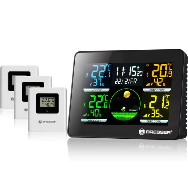 🌡️🌤️ Bresser 7000023 Wetterstation Funk mit Außensensor Thermo Hygro Quadro NLX - Angebot!