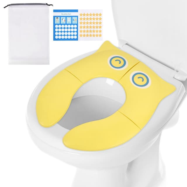 🚽👶 HOTUT Faltbarer Toilettensitz für Kinder - Gelb
