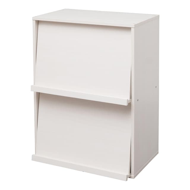 Iris Ohyama: Flap Rack CHR-2 - Eiche weiß Bücherregal 📚🏠
