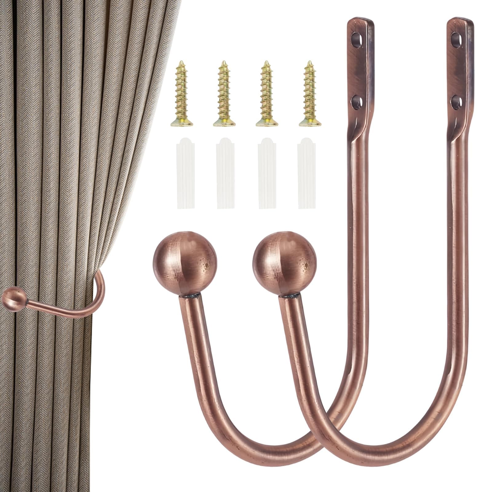 🌟 2 Stück Gold Vorhang Raffhalter U-Form Raffbügel Vorhänge Holdbacks 🌟