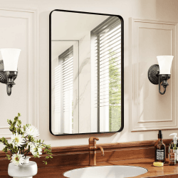 Luxuriöser Wandspiegel mit explosionsgeschütztem Hartglas und abgerundetem Rahmendesign 😍🌟