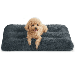 🐶 Feandrea Hundebett 80x50cm | Flauschige Hundematte in Dunkelgrau