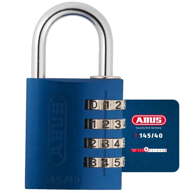 🔒 ABUS Zahlenschloss 145/40 Blau - Kofferschloss, Spindschloss u. v. m.