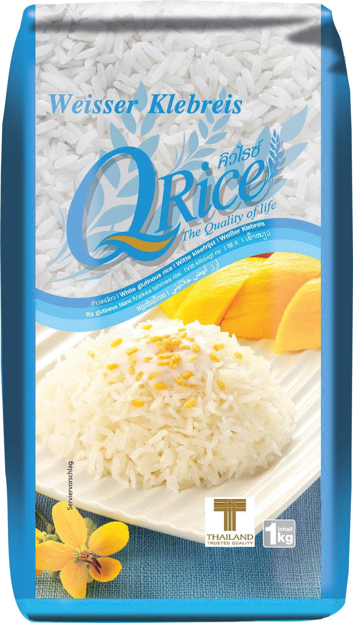 Q RICE Klebreis - Weißer, klebriger Langkornreis 🍚🥢