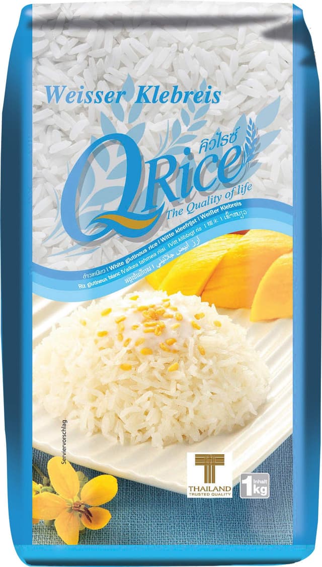 Q RICE Klebreis - Weißer, klebriger Langkornreis 🍚🥢