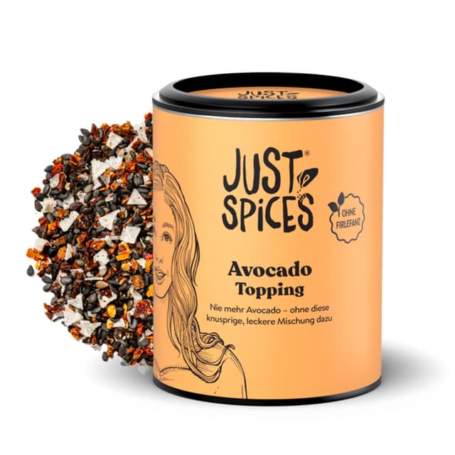 🥑 Just Spices Avocado Topping 🌿 Knuspriges Finish für jedes Avocado-Gericht mit Sesam 🥄 Gewürzdose, 60 g