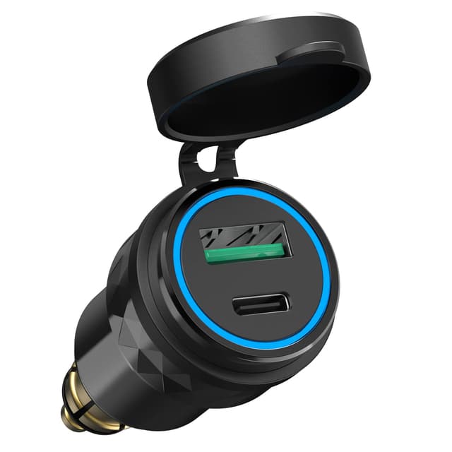 30W PD USB C Steckdose Adapter für BMW Motorrad DIN Hella EU Stecker Blau 🌟