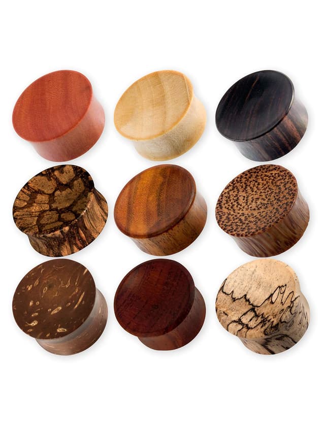 Fly Style Ohr Plug aus Holz - Flesh Tunnel Natur-Piercing Schmuck Ebenholz 10 mm (Paar) 🌿👂