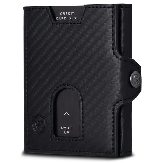 VON HEESEN Slim Wallet mit Münzfach & RFID Schutz - Geldbörse Herren & Damen