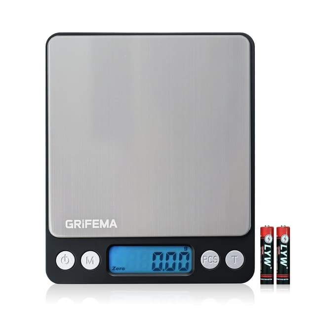 🌟 GRIFEMA Küchenwaage Digitale Profi (Hochpräzise 0.01g-500g) - Feinwaage mit LCD Display 🌟