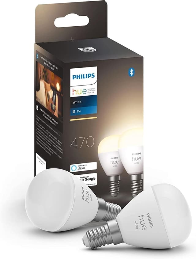 Philips Hue White E14 Luster 2x470lm, dimmbar, warmweißes Licht 🌟🏡