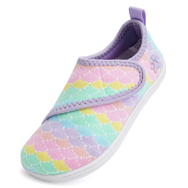 🌈 IceUnicorn Baby Barfußschuhe Lauflernschuhe Breite Kleinkind Jungen Mädchen Hausschuhe Kinder Barfussschuhe Sneaker Babyschuhe Anti Rutsch 25 EU Weit Regenbogen