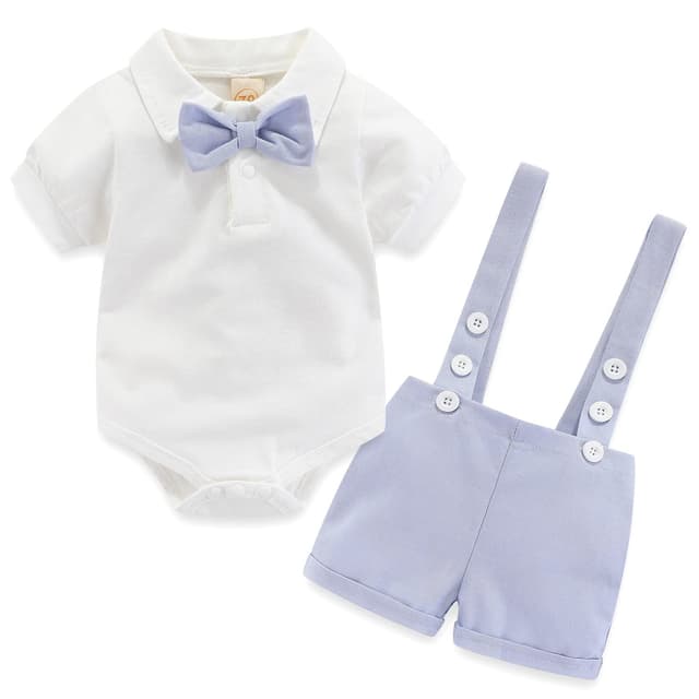👶🎩 Gajaous Baby Jungen Gentleman Anzüge - Festliche Taufe Hochzeit Gentleman Shorts Set