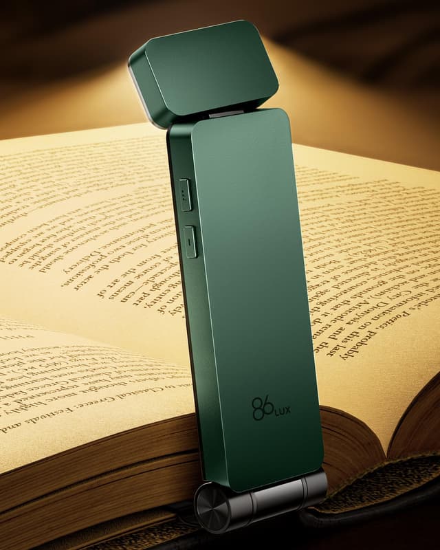 📚 86lux Leselampe Buch Klemme - Ultraleichte LED Klemmlampe mit 3 Farben & stufenlosem Dimmen