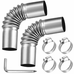 🚗🔧 2 Stück Edelstahl Abgasrohr Winkelverbinder für Autoheizung und Dieselheizung