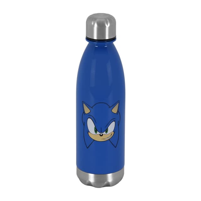 🎮 Sega-Sonic Face-Flasche, Blau, 7 x 27 cm - Sonderangebot!