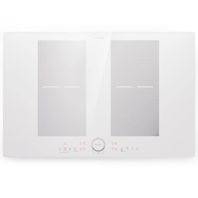 🌟 Klarstein Induktionskochfeld 4 Platten 7000W mit ThermoBoost-Funktion & VarioHeating-Modus - Effizienter Elektro Induktions-Herd 77cm flex 4 Zonen Weiß 🌟