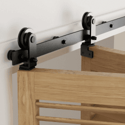 🚪🔧 122cm/4FT Bifold Schiebetürbeschlag Schiebetüren Schiebetürsystem Komplettset