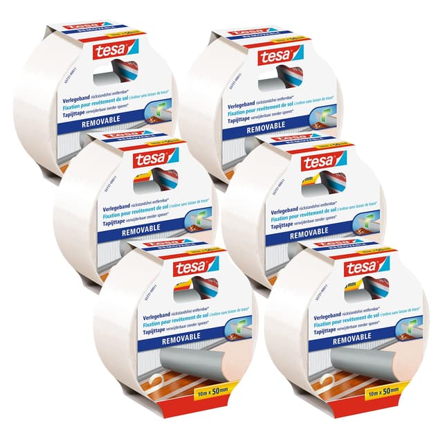 🔥 Deal: tesa Verlegeband rückstandsfrei entfernbar im 6er Pack