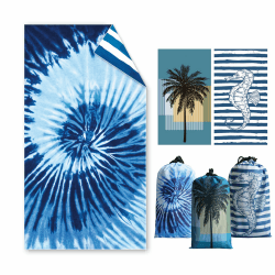 Asbtos Strandtuch Groß, 180 x 100 cm Doppelseitig Strandhandtuch 🏖️