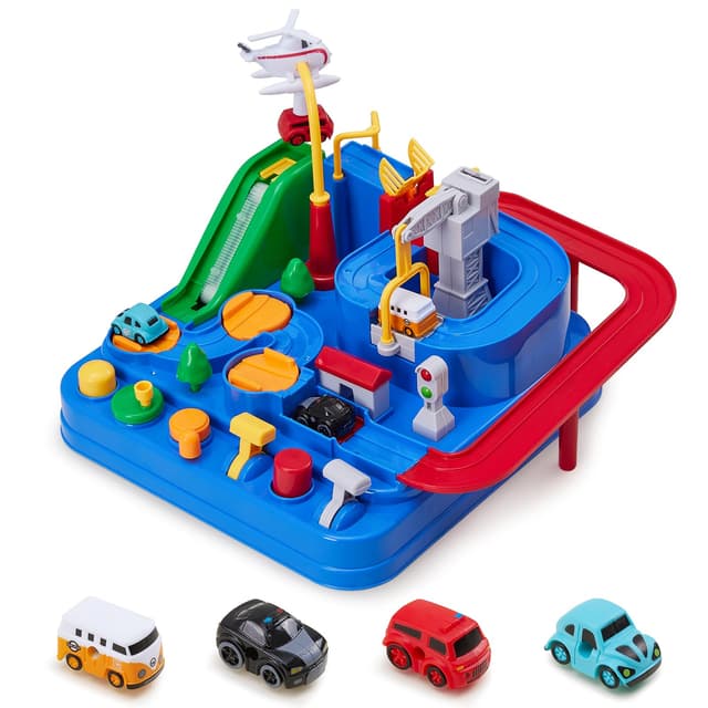 Qivange Auto Abenteuer Spielzeug Rennstrecke für Kinder 🚗