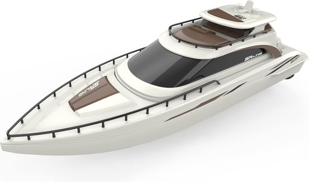 🌞 Amewi 26100 Rising Sun Cruise Yacht 380mm 15km/h 2,4GHz RTR braun/cremeweiß 🌞