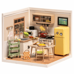 Rolife Miniaturhaus Bausatz - Erweiterbares Haus - Super Creator DW008 Happy Meals Küche 🎁🏠