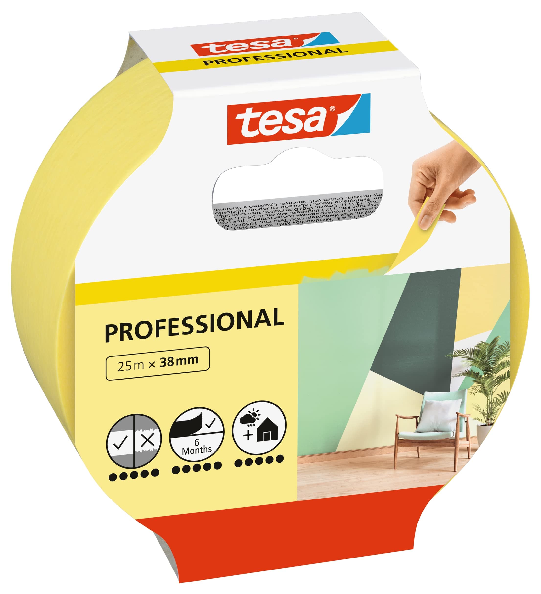 tesa Malerband Professional - Präzises Malerkrepp aus Washi-Papier 🎨🏠