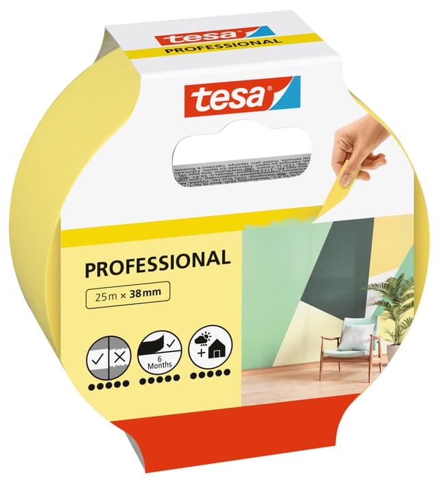 tesa Malerband Professional - Präzises Malerkrepp aus Washi-Papier 🎨🏠