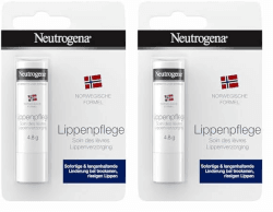 Neutrogena Norwegische Formel Lippenpflege Stift 🌿👄 2er Pack - 4,8 g LSF 4