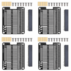 🔧🛠️ GeeekPi 4X Prototype Breakout DIY Breadboard PCB Shield Board Kit für Raspberry Pi 4 3 2 B+ A+ (Schwarz) - Angebot!