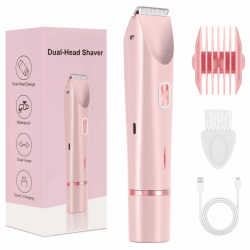 🌸 Intimrasierer für Frauen 2-in-1 Dual Head Shaver Rasierer mit USB-C-Laden 🌸