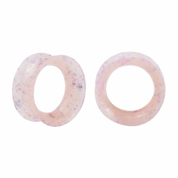 Angebot: Longbeauty 2 Stück Extra Weich Silikon Ohr Tunnel Plug Piercing Schmuck 3-25mm 22mm Pink/Silber