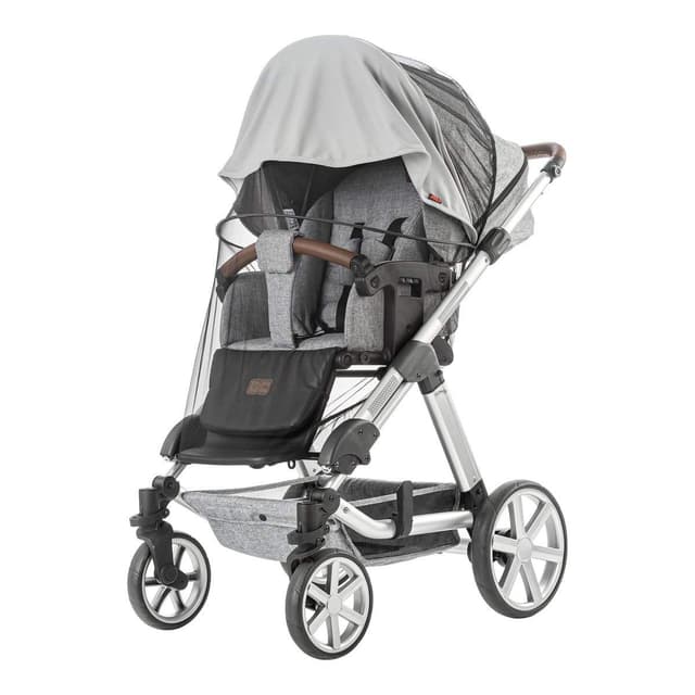 🌞🦟 reer ShineSafe Bite 3in1: Sonnenschutz, Insektenschutz und Schlummertuch - Grau 84131