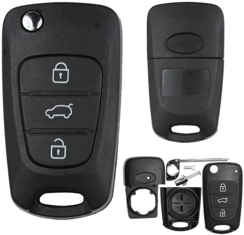 🔑 OGGIPRO Schlüsselgehäuse für Hyundai i10 i20 i30 ix35 Elantra KIA Cee'd Picanto Rio 🚗