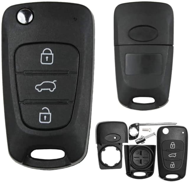 🔑 OGGIPRO Schlüsselgehäuse für Hyundai i10 i20 i30 ix35 Elantra KIA Cee'd Picanto Rio 🚗