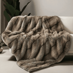 Inchgrass Kunst-Nerz-Fell-Decke Luxus-Felldecke Sofa Flauschige Decke 🛋️