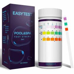 EASYTEST 3-in-1 Pool Teststreifen für Spa, 150 Stäbchen pH Wert Teststreifen Wassertest-Set 🏊‍♂️🌊