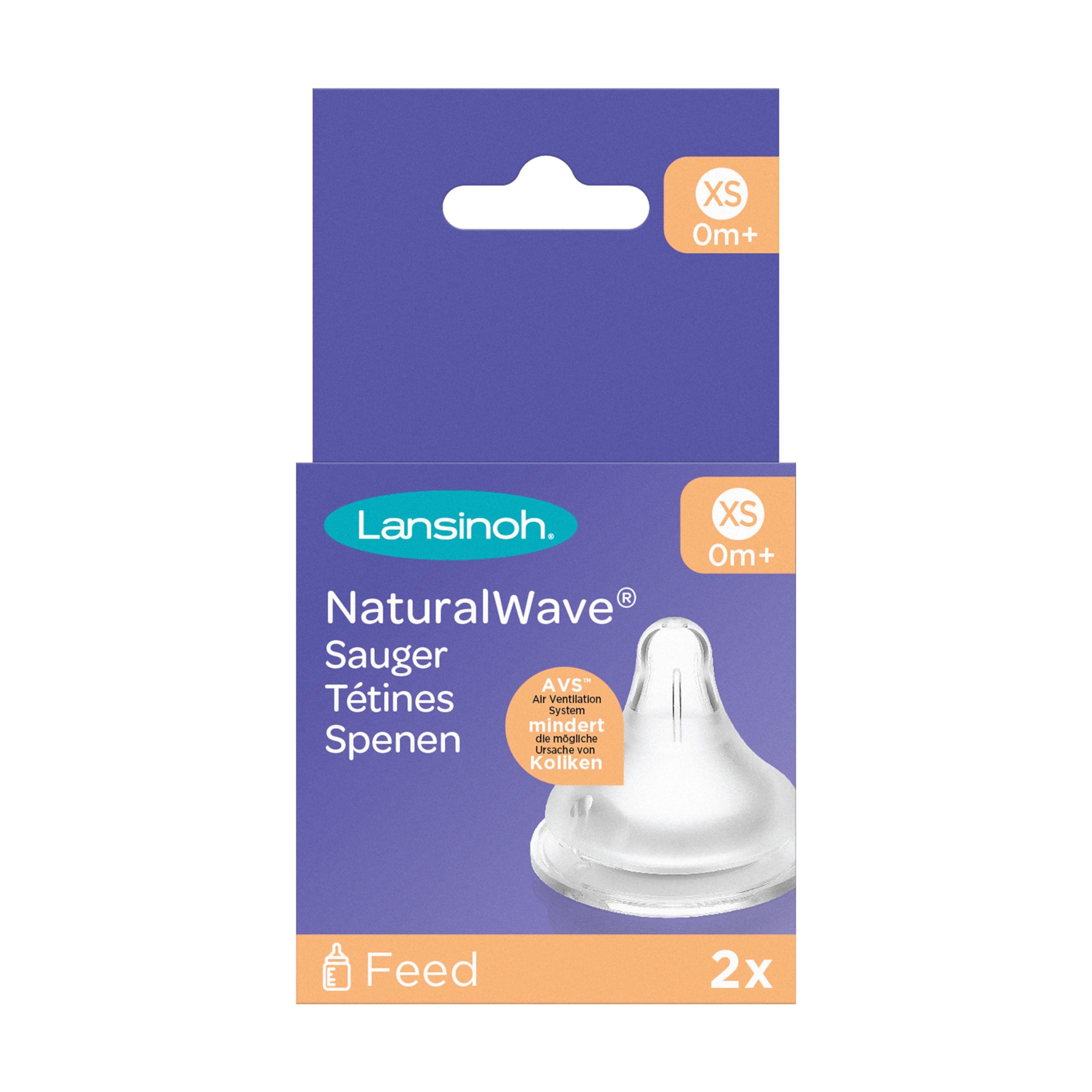 🍼 Super Deal: Lansinoh NaturalWave Sauger, Gr. XS - 2 Stück