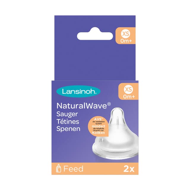 🍼 Super Deal: Lansinoh NaturalWave Sauger, Gr. XS - 2 Stück