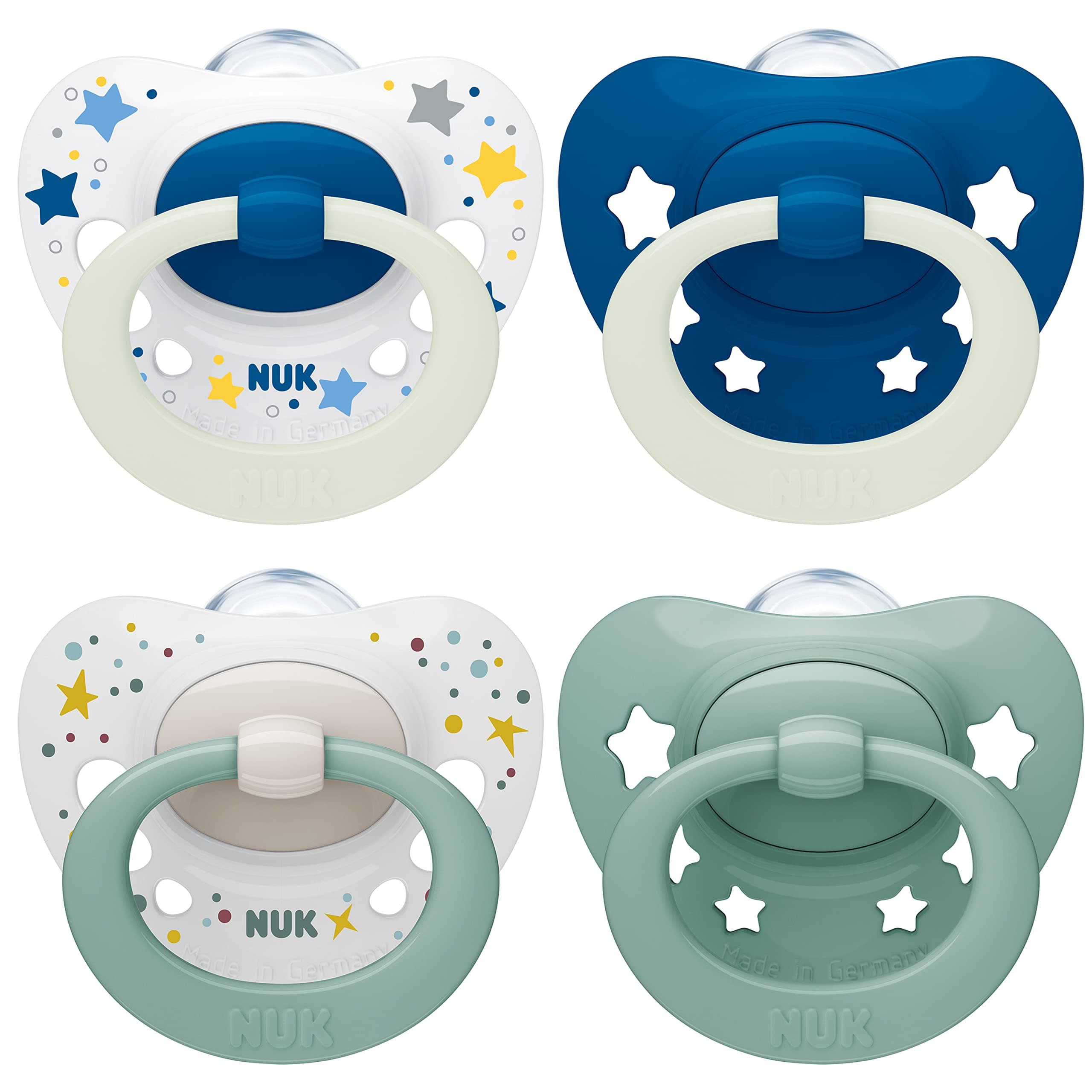 NUK Signature Day & Night Babyschnuller | BPA-freie Silikonschnuller in Herzform