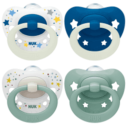 NUK Signature Day & Night Babyschnuller | BPA-freie Silikonschnuller in Herzform