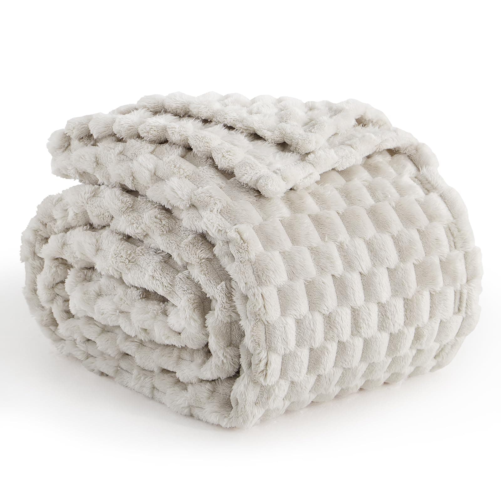 Aisbo Kuscheldecke Flauschig Decke Beige - Fleecedecke 150x200 cm XL 🛋️🌟