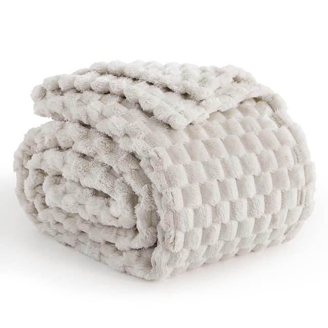 Aisbo Kuscheldecke Flauschig Decke Beige - Fleecedecke 150x200 cm XL 🛋️🌟