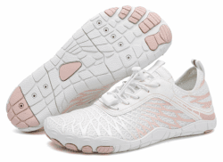 👟 Teechodina Unisex Traillaufschuhe Herren Damen Wanderschuhe Barfußschuhe Laufschuhe Knit Sneaker Fitnessschuhe Fivefinger Zehenschuhe 39 EU Aa Weiß
