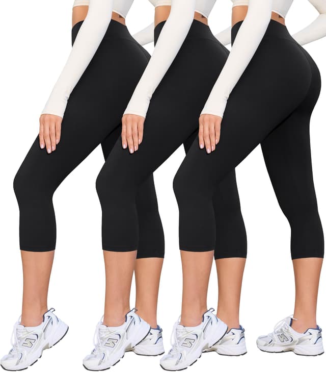🌟 BAYDI Creamlush Capri Leggings Damen High Waist 3/4 Leggings 🌟