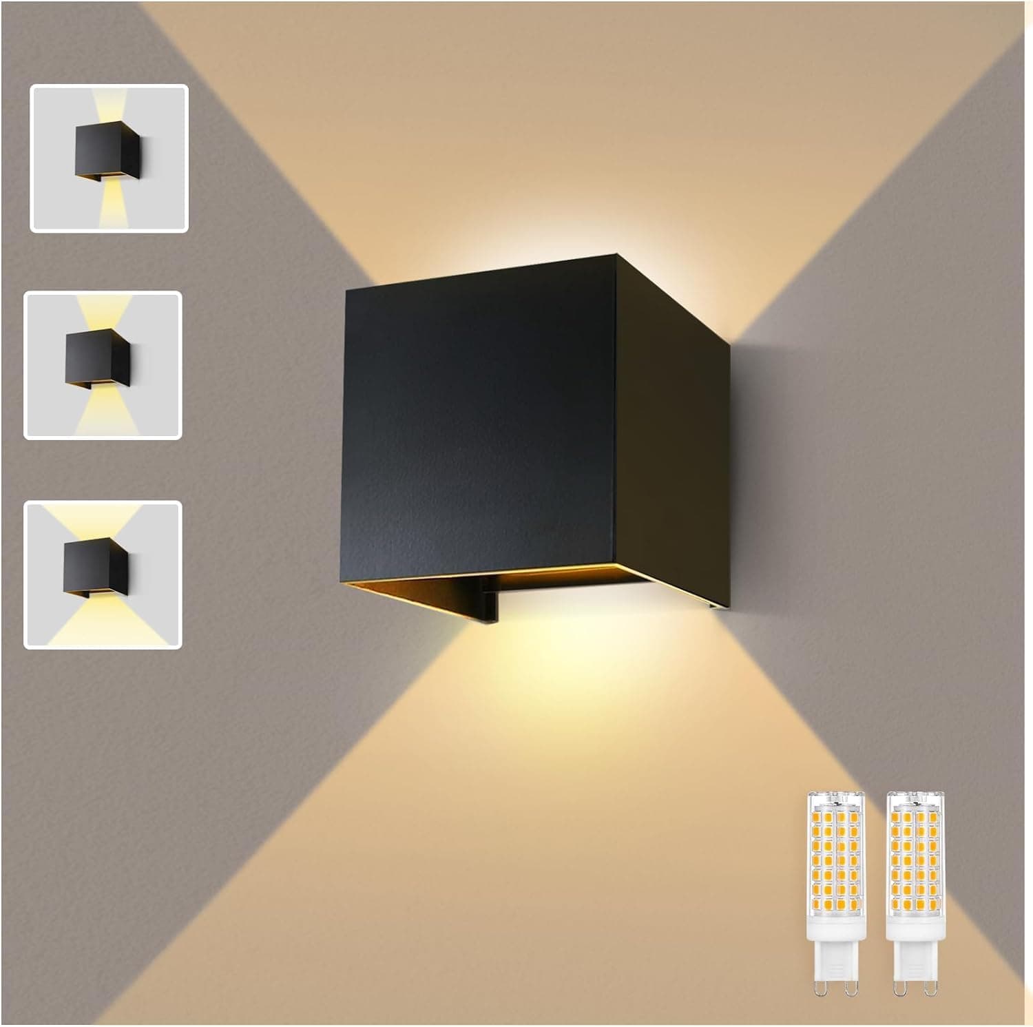 Imoli Lureshine Wandlampe mit Austauschbarer G9 LED Lampe - Schwarz