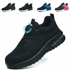 👟 NACKINg Sicherheitsschuhe Herren Arbeitsschuhe Damen Schwarz 43 EU 🛡️