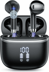 HOIFA Bluetooth 5.4 Kopfhörer 🎧 50H Spielzeit mit LED 🌟 Kabellos Schwarz