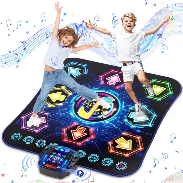 Maysida Tanzmatte für Kinder mit LED-Lichtern & Bluetooth
